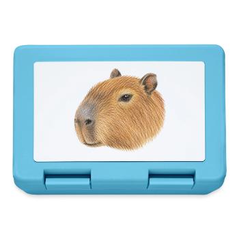 Capybara-Kopfporträt von Cabiai - Brotdose - Saphirblau - Vorne