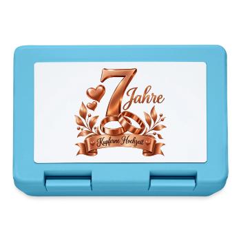 7.Hochzeitstag , Kupferne Hochzeit , 7 Jahre - Brotdose - Saphirblau - Vorne