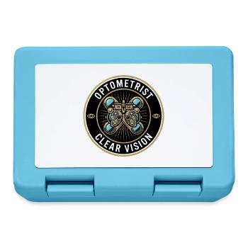 Optometrist Phoropter Augenlinsen Abzeichen Geschenk - Brotdose - Saphirblau - Vorne
