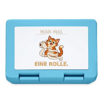 War mal eine Rolle Katze - Brotdose - Saphirblau - Vorne