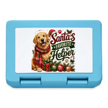 🎁 Weihnachts-Golden Retriever - Brotdose - Saphirblau - Vorne