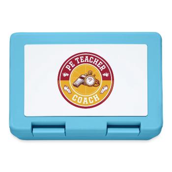Vintage Sportlehrer-Trainerpfeife-Stoppuhr-Abzeichen - Brotdose - Saphirblau - Vorne