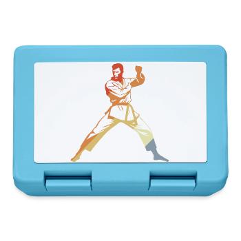 Karate Vintage Look - Brotdose - Saphirblau - Vorne