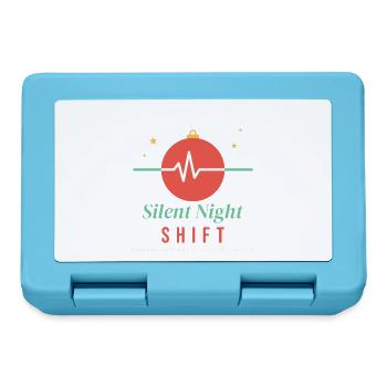 Stille Nachtschicht – Nachtschicht-Krankenschwester Weihnachten - Brotdose - Saphirblau - Vorne