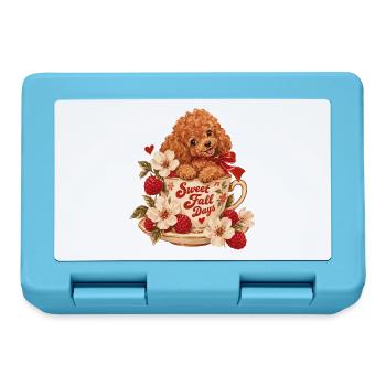 Sweet Fall Days Poodle - Brotdose - Saphirblau - Vorne