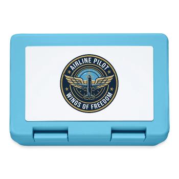 Airline Pilot Aviator Wings Horizon Badge Geschenk - Brotdose - Saphirblau - Vorne