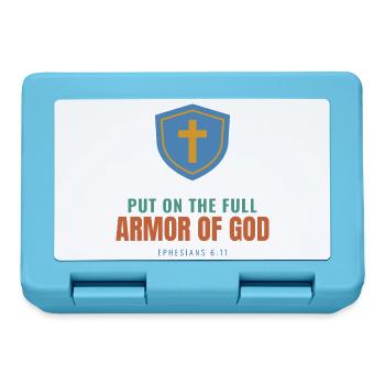 Put On The Full Armor Of God – Ephesians 6:11 - Brotdose - Saphirblau - Vorne