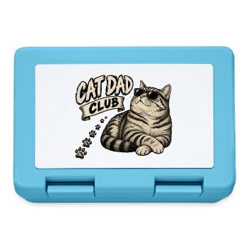 cool dad club - coole Katze - Brotdose - Saphirblau - Vorne