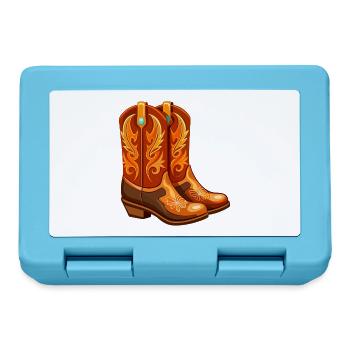 Cowgirl-Stiefel - Brotdose - Saphirblau - Vorne