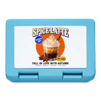 Spice Latte – Verliebe dich in den Herbst - Brotdose - Saphirblau - Vorne
