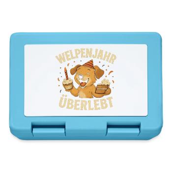 Geschenk zum ersten Geburtstag für Welpenhalter - Brotdose - Saphirblau - Vorne