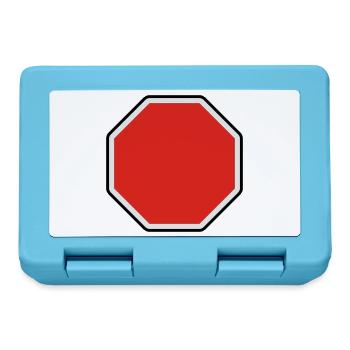 verkehrsschild - für eigenen text - Boîte à goûter - bleu saphir - Devant