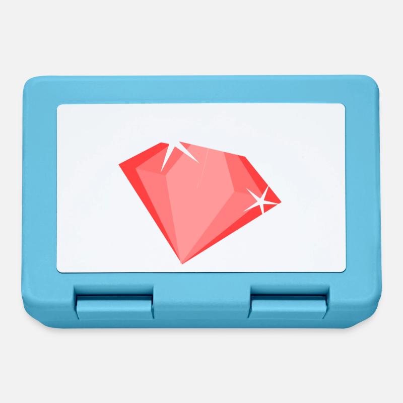 Pinker Diamant - Brotdose - Saphirblau
