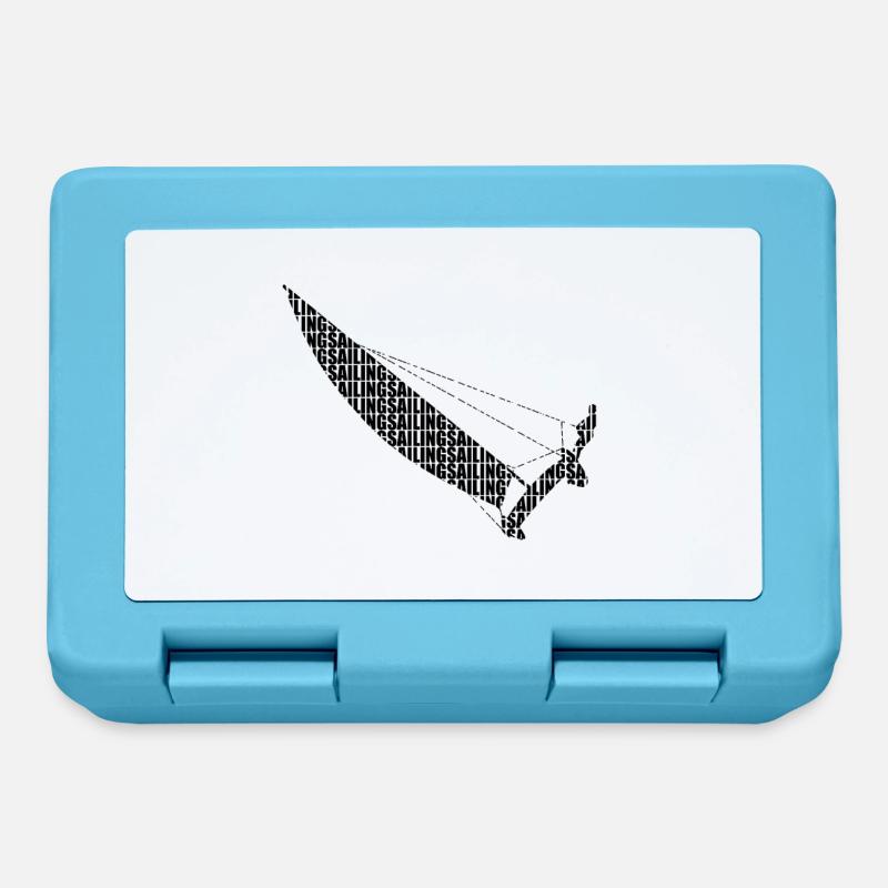 Catamaran Sailing Text - Lunchbox - sapphire blue