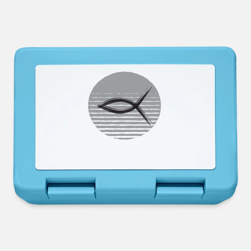 Ichthys Fish Christianity - Lunchbox - sapphire blue