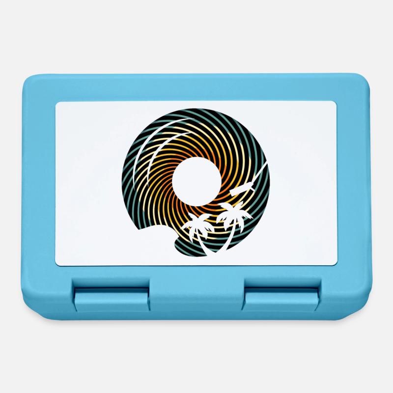 Vinyle Retro Beach Sunset - Boîte à goûter - bleu saphir