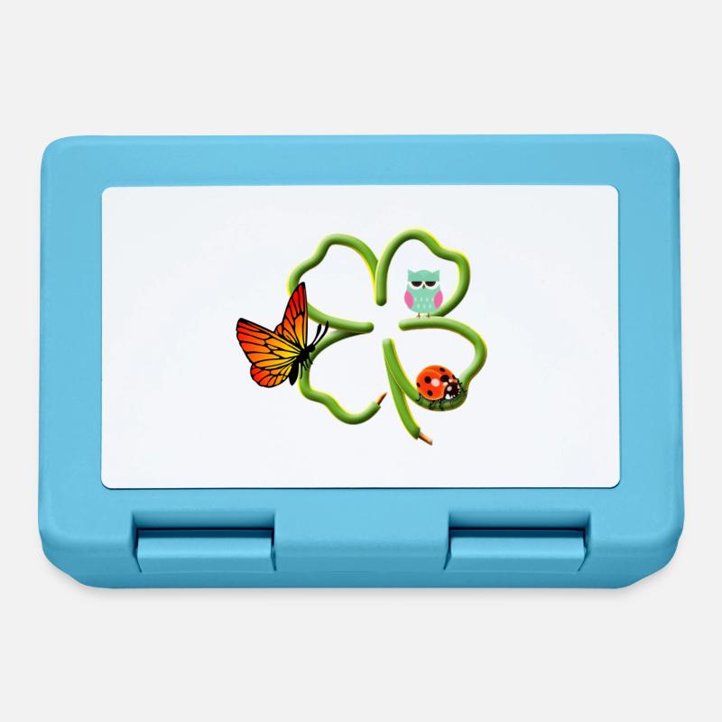 Four-leaf clover - Lunchbox - sapphire blue