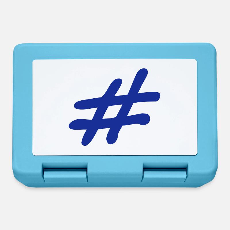 Hashtag - Boîte à goûter - bleu saphir