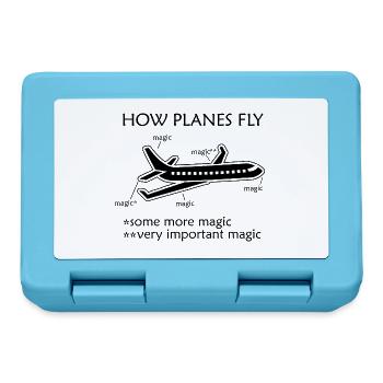 Still Playing with Airplanes Pilot Fliegen Pilotin - Brotdose - Saphirblau - Vorne