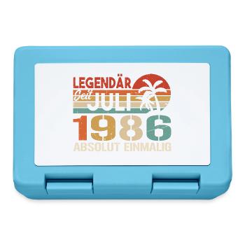 1986 Juli Geboren im Juli 1986 - Brotdose - Saphirblau - Vorne