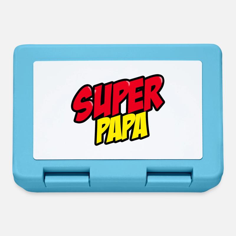 Super Papa - Boîte à goûter - bleu saphir