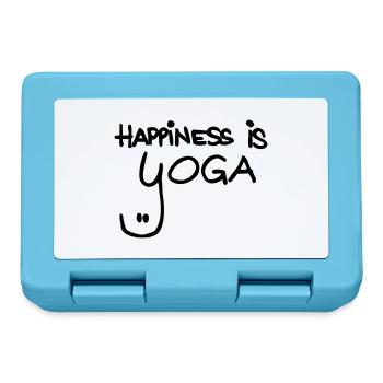 happiness is yoga - Brotdose - Saphirblau - Vorne
