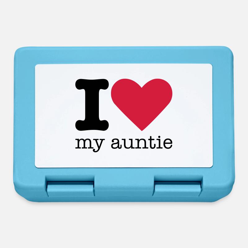 I Love My Auntie - Lunchbox - sapphire blue