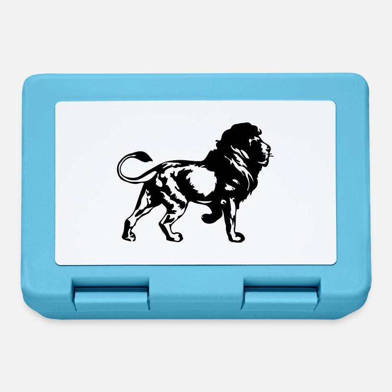 lion - Lunchbox - sapphire blue