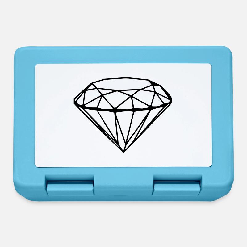 Diamant - Brotdose - Saphirblau