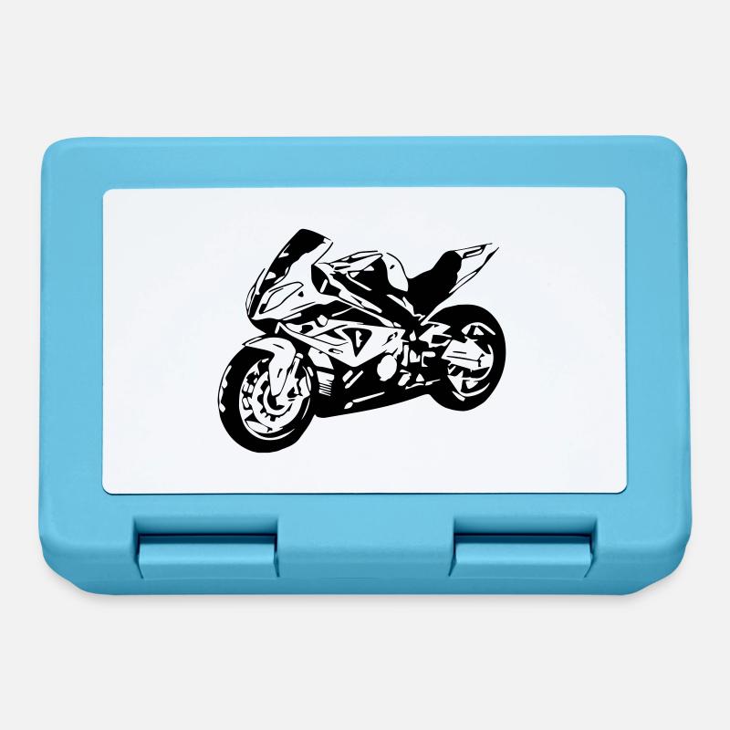 moto - Boîte à goûter - bleu saphir