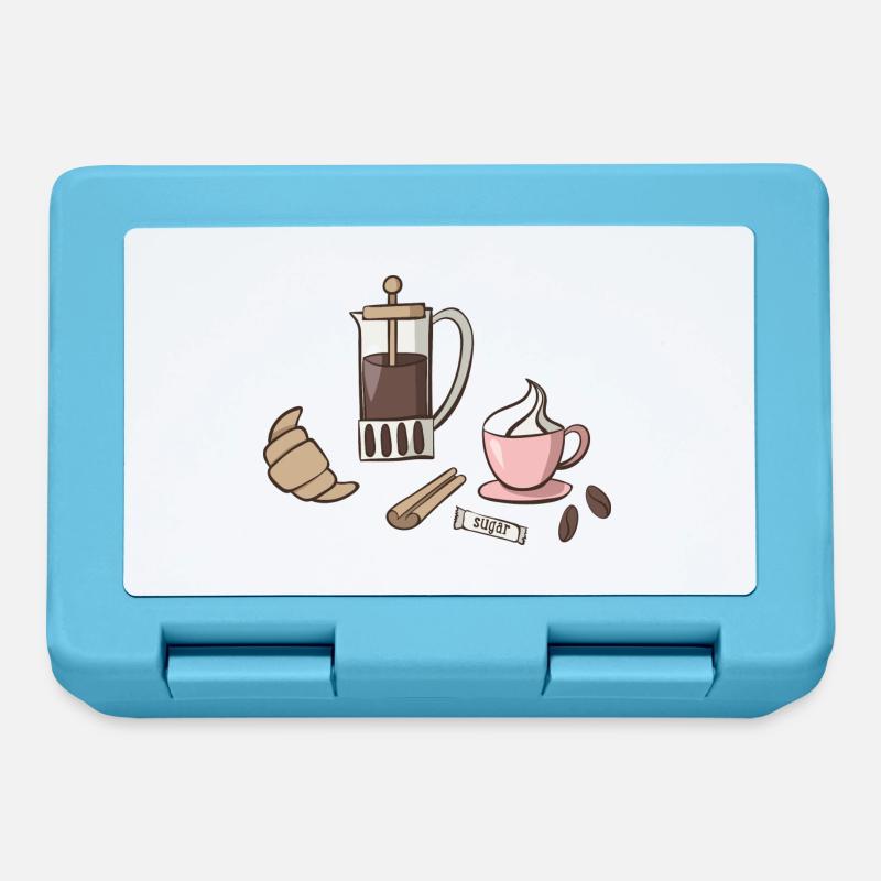 petit déjeuner - Boîte à goûter - bleu saphir