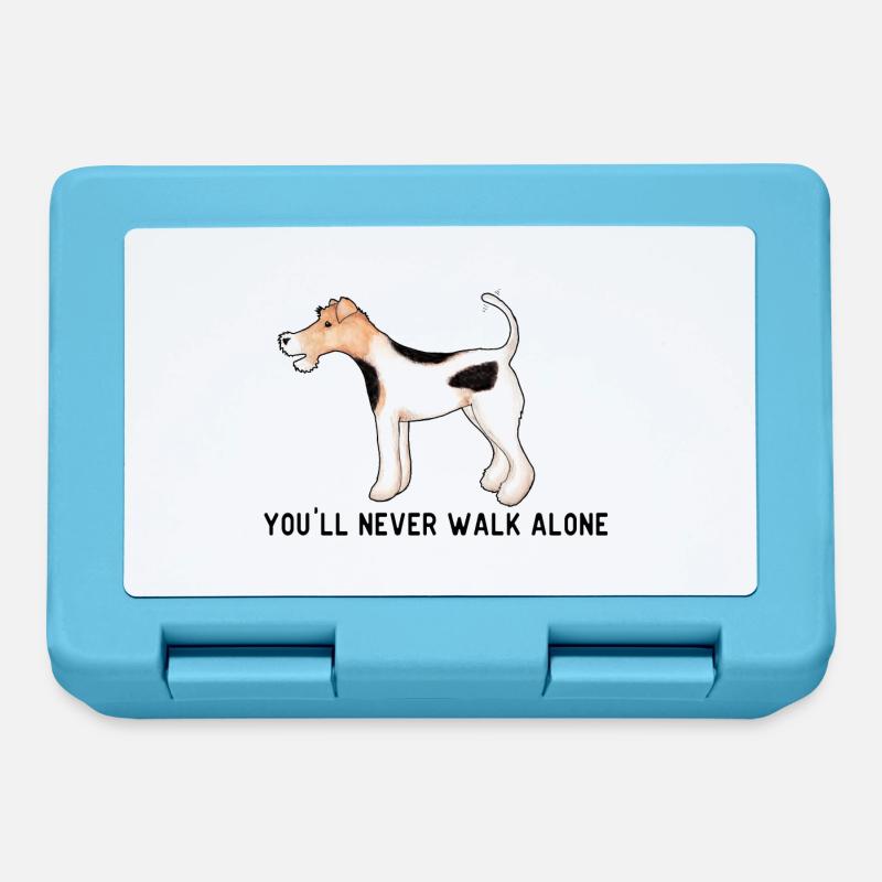 You’ll Never Walk Alone With A Fox Terrier In Life - Boîte à goûter - bleu saphir