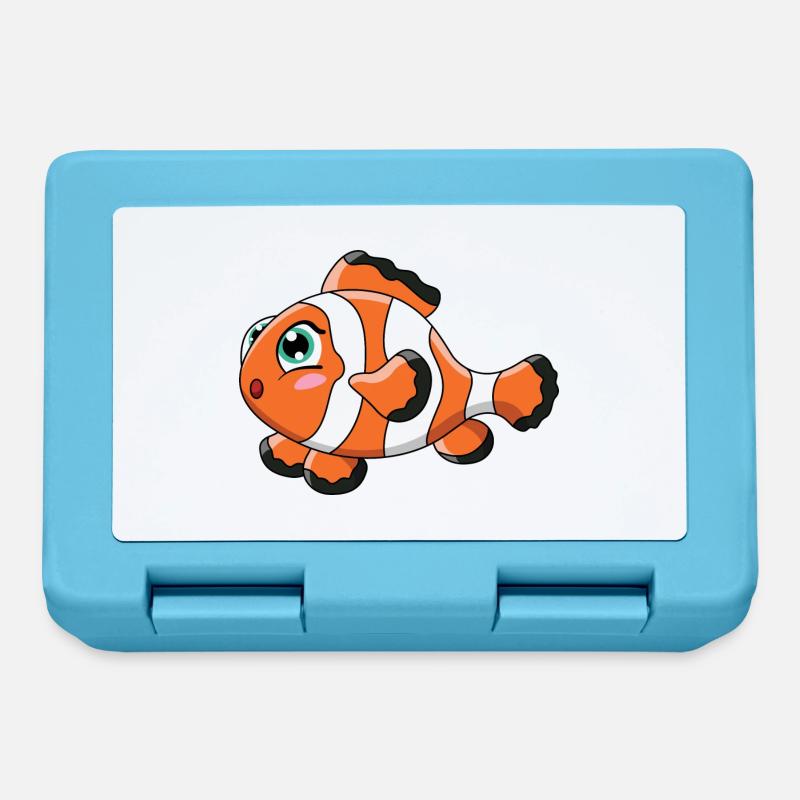 Poisson clown - Boîte à goûter - bleu saphir