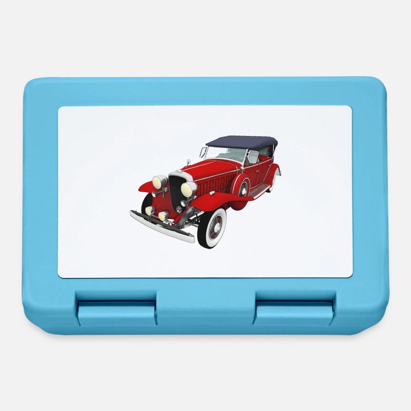 Oldtimer, Auto, Automobil - Brotdose - Saphirblau