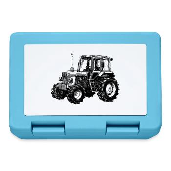 Belarus mtz Traktor Landwirt Geschenk - Brotdose - Saphirblau - Vorne