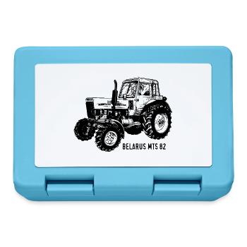 Belarus mts Traktor Landwirt Geschenk - Brotdose - Saphirblau - Vorne