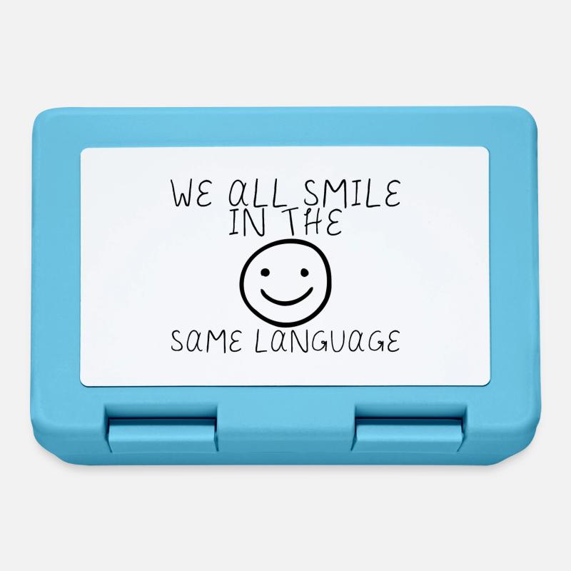 We All Smile In The Same Language 5 - Brotdose - Saphirblau