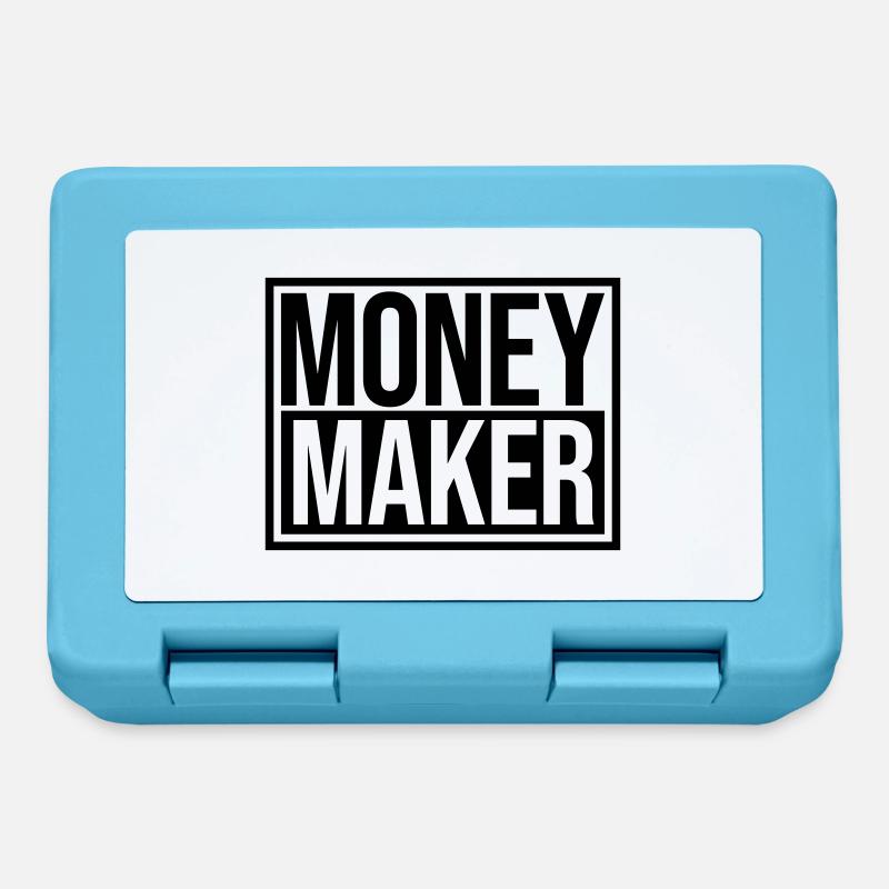 Money Maker Schild Reich - Brotdose - Saphirblau