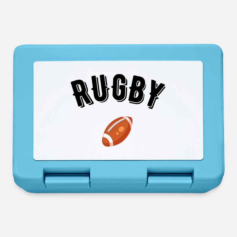 rugby - Boîte à goûter - bleu saphir