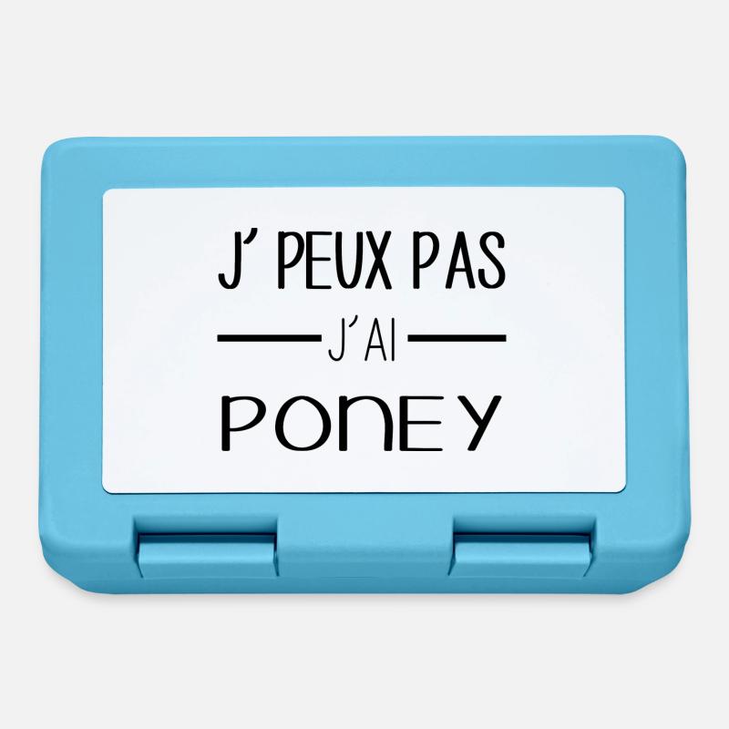 Poney - Boîte à goûter - bleu saphir