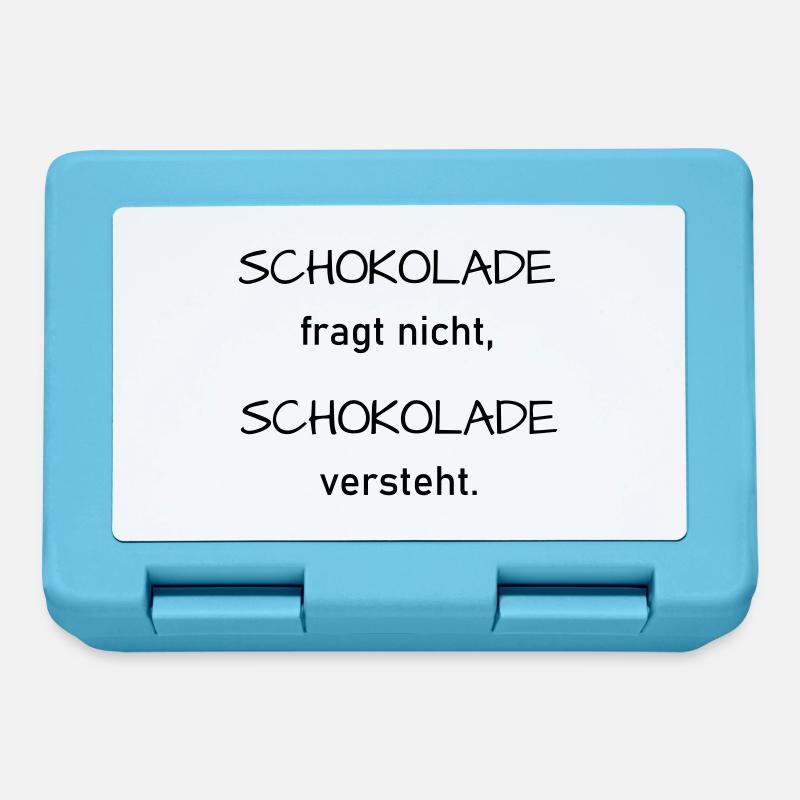 Schokolade versteht - Brotdose - Saphirblau