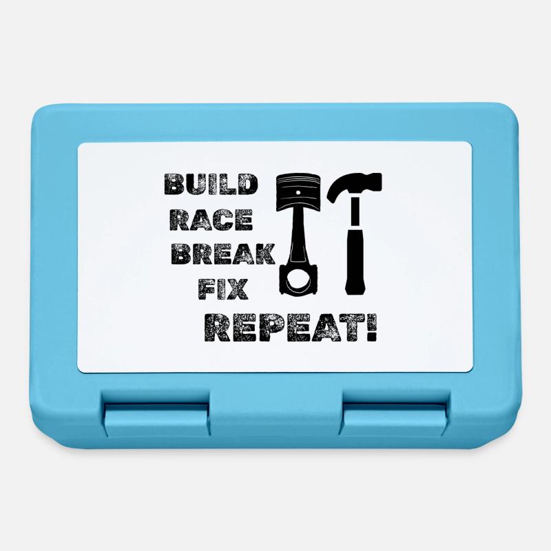 Build Race Break Fix Repeat! - Lunchbox - sapphire blue