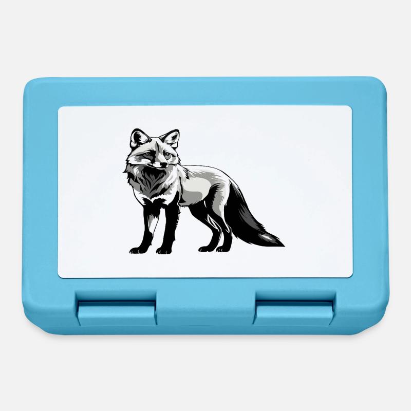 Renard - Conception d’animaux mignons - Boîte à goûter - bleu saphir