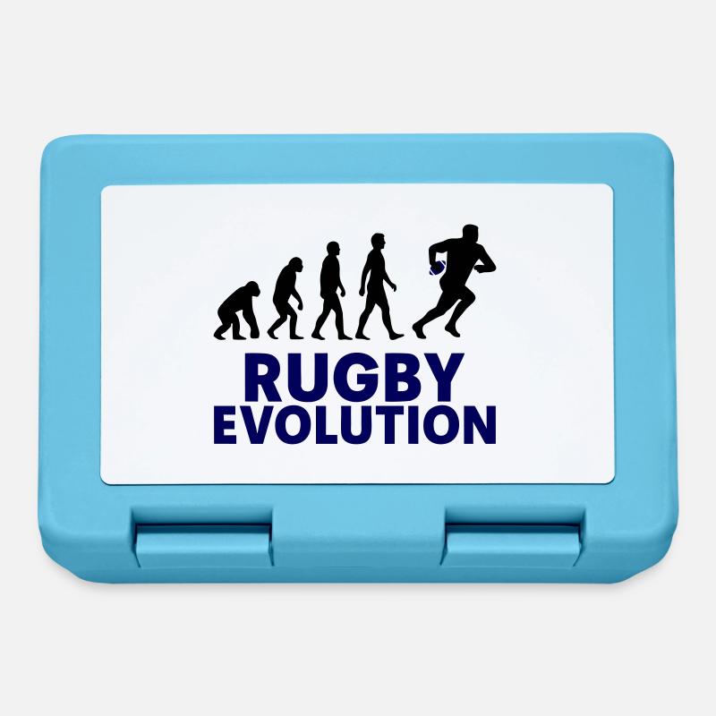 Rugby Evolution Sport Motif - Lunchbox - sapphire blue