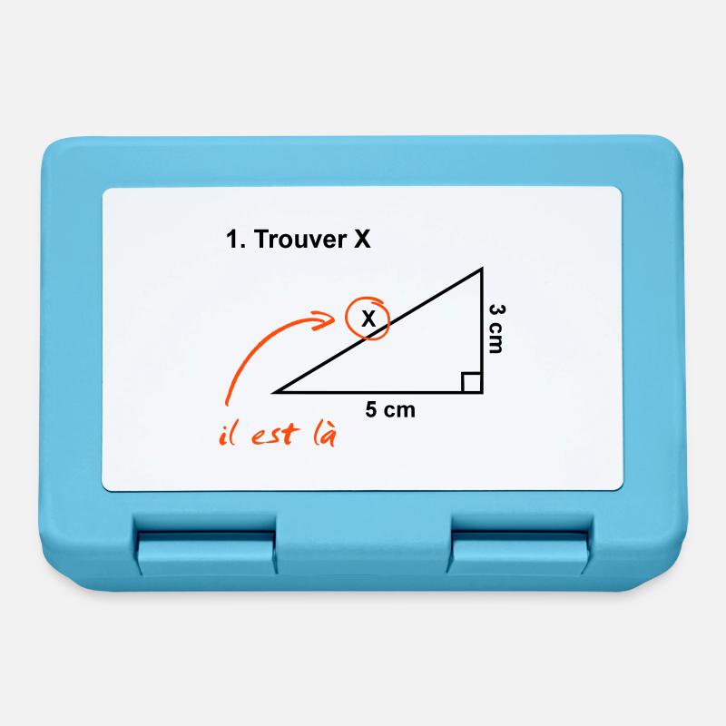 trouver x - Boîte à goûter - bleu saphir