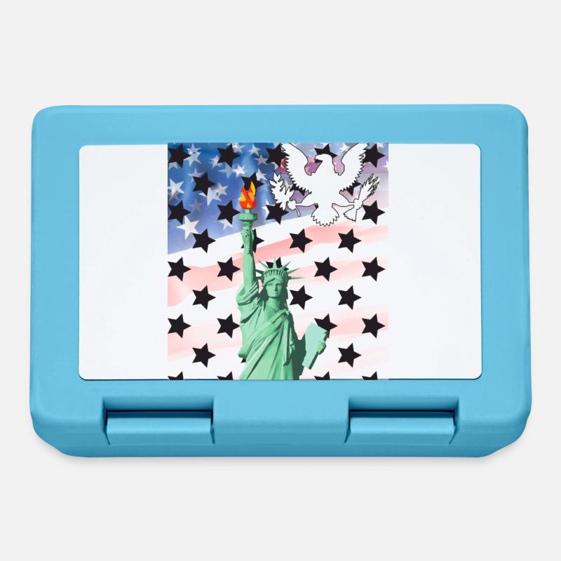 USA, Freiheitsstatue - Brotdose - Saphirblau