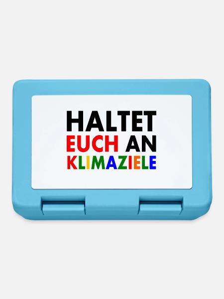 haltet euch an klimaziele - Brotdose - Saphirblau
