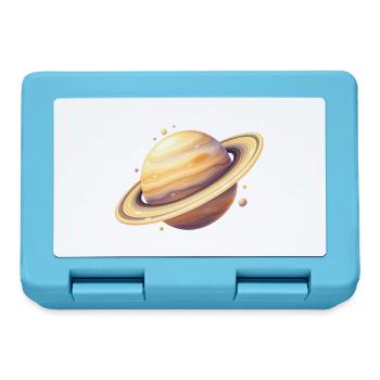 Saturn Farbplanet Illustration - Brotdose - Saphirblau - Vorne