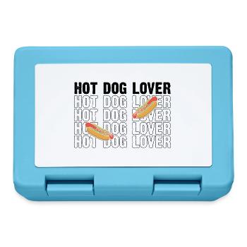 Hot Dog Wurst Liebe Hotdog Fast Food - Brotdose - Saphirblau - Vorne