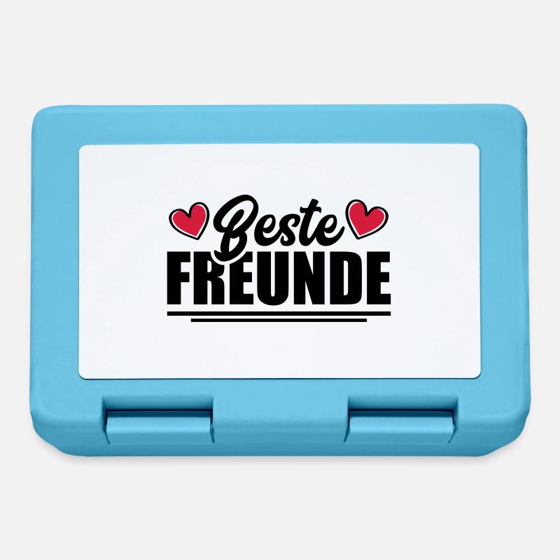 Beste Freunde Freundschaft - Brotdose - Saphirblau